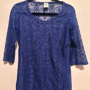 Abercrombie & Fitch Cobalt Blue Lace Swimsuit Coverup